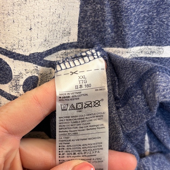 GAP Blue Short Sleeve Football Tee - Picture 3 of 4